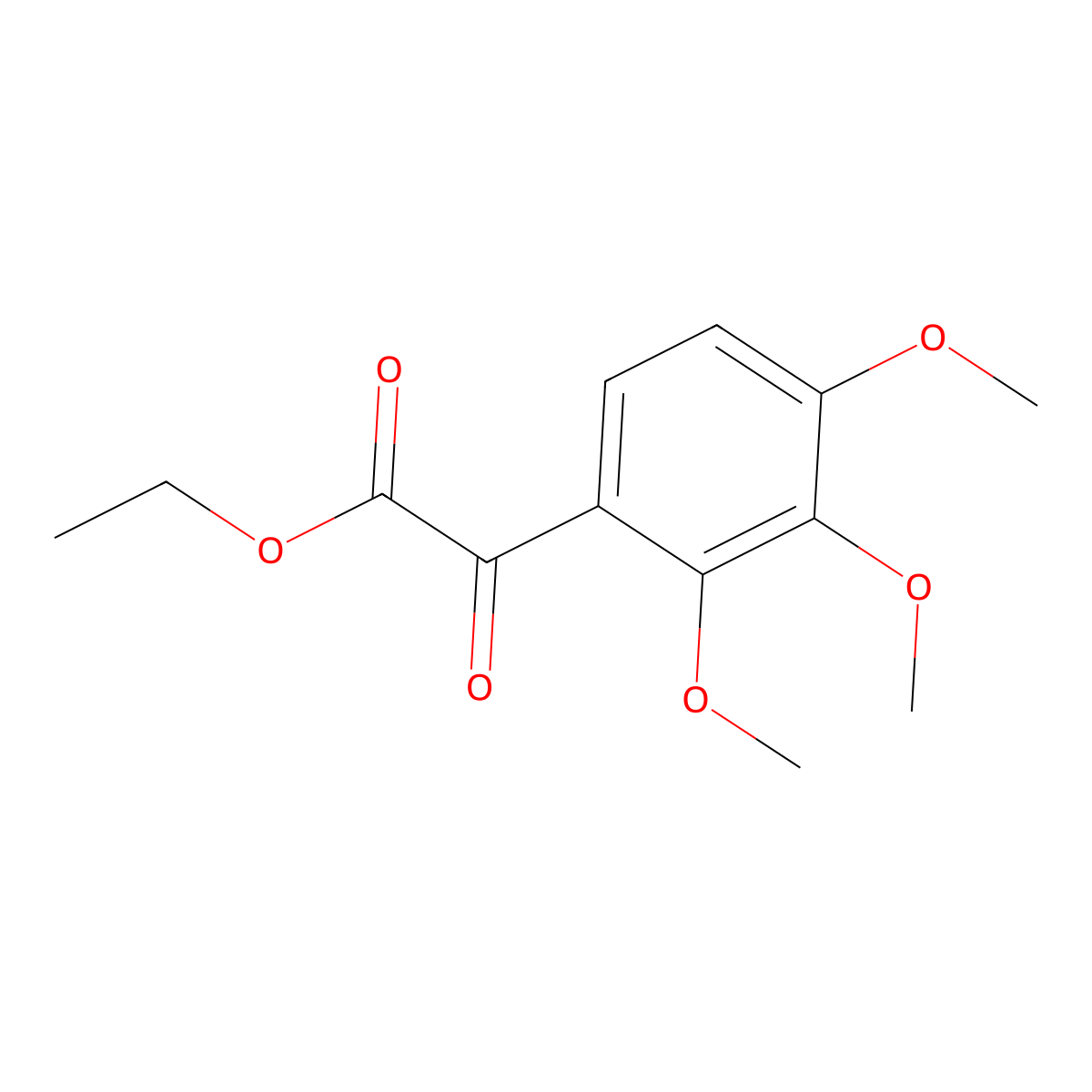 Ethyl 2-oxo-2-(2,3,4-trimethoxyphenyl)acetate molecular structure, CAS 107416-80-8