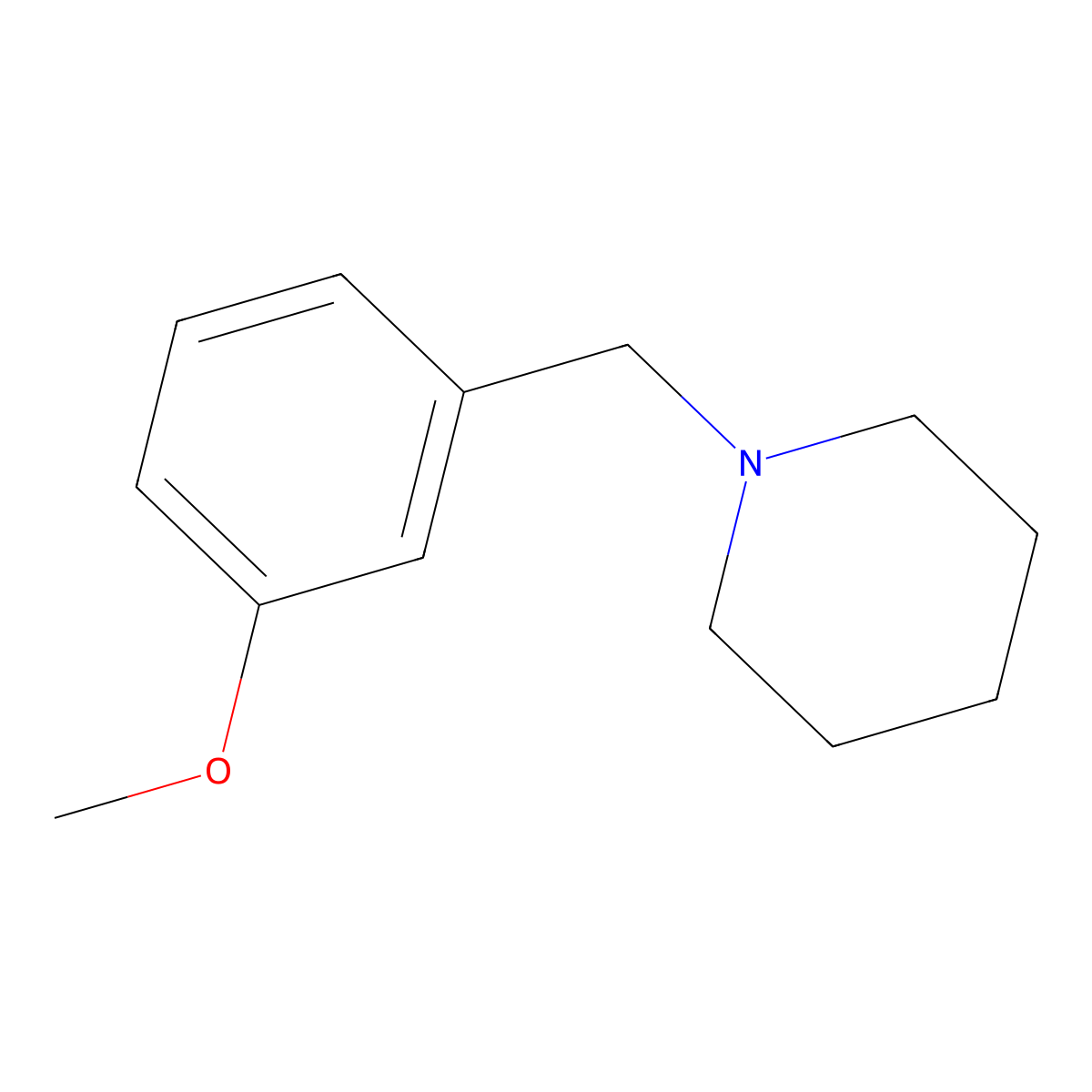 1-[(3-Methoxyphenyl)methyl]piperidine molecular structure, CAS 107417-55-0