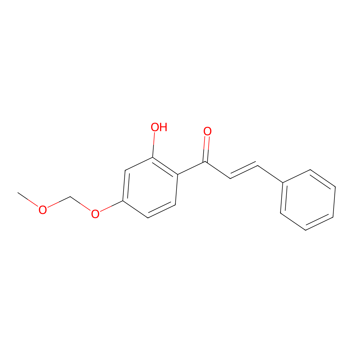 1-[2-Hydroxy-4-(methoxymethoxy)phenyl]-3-phenylprop-2-en-1-one molecular structure, CAS 107418-72-4
