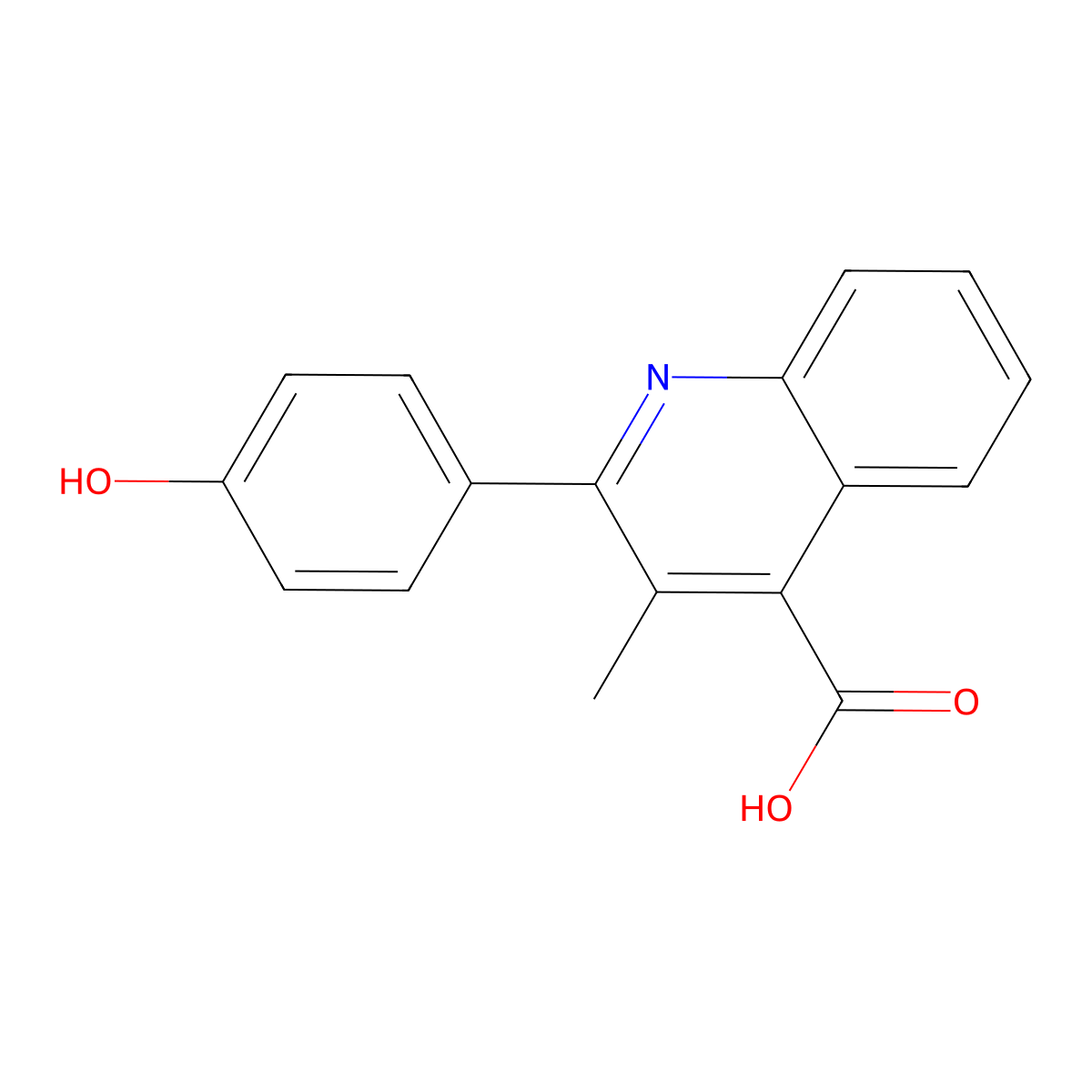 2-(4-Hydroxyphenyl)-3-methylquinoline-4-carboxylic acid molecular structure, CAS 107419-49-8