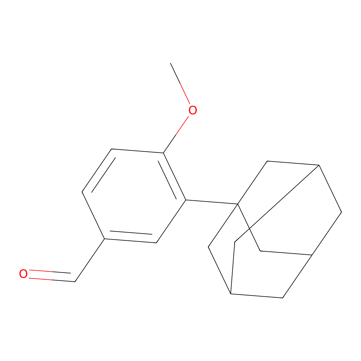 4-Methoxy-3-tricyclo[3.3.1.13,7]dec-1-ylbenzaldehyde molecular structure, CAS 107430-91-1