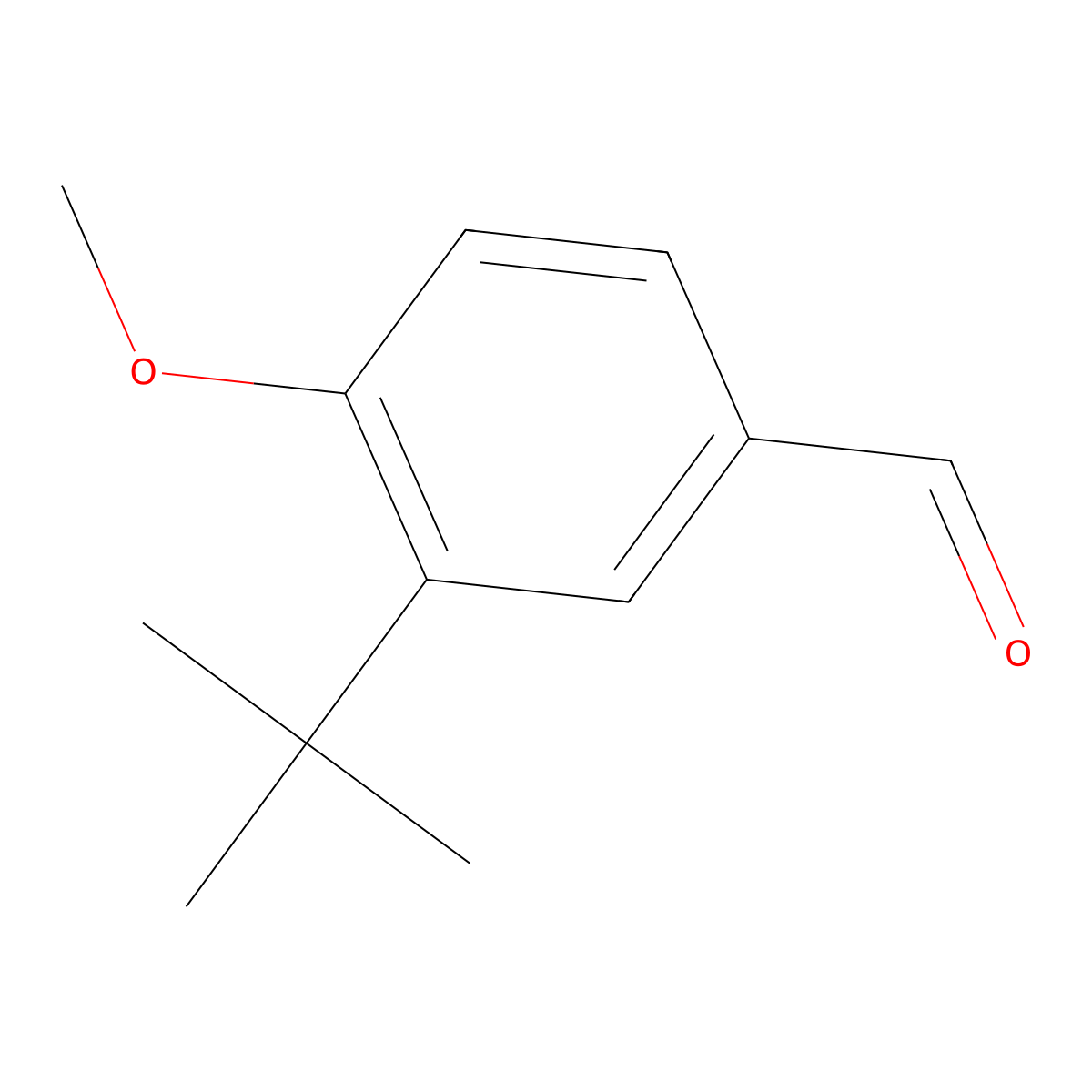 3-Tert-butyl-4-methoxybenzaldehyde molecular structure, CAS 107430-92-2
