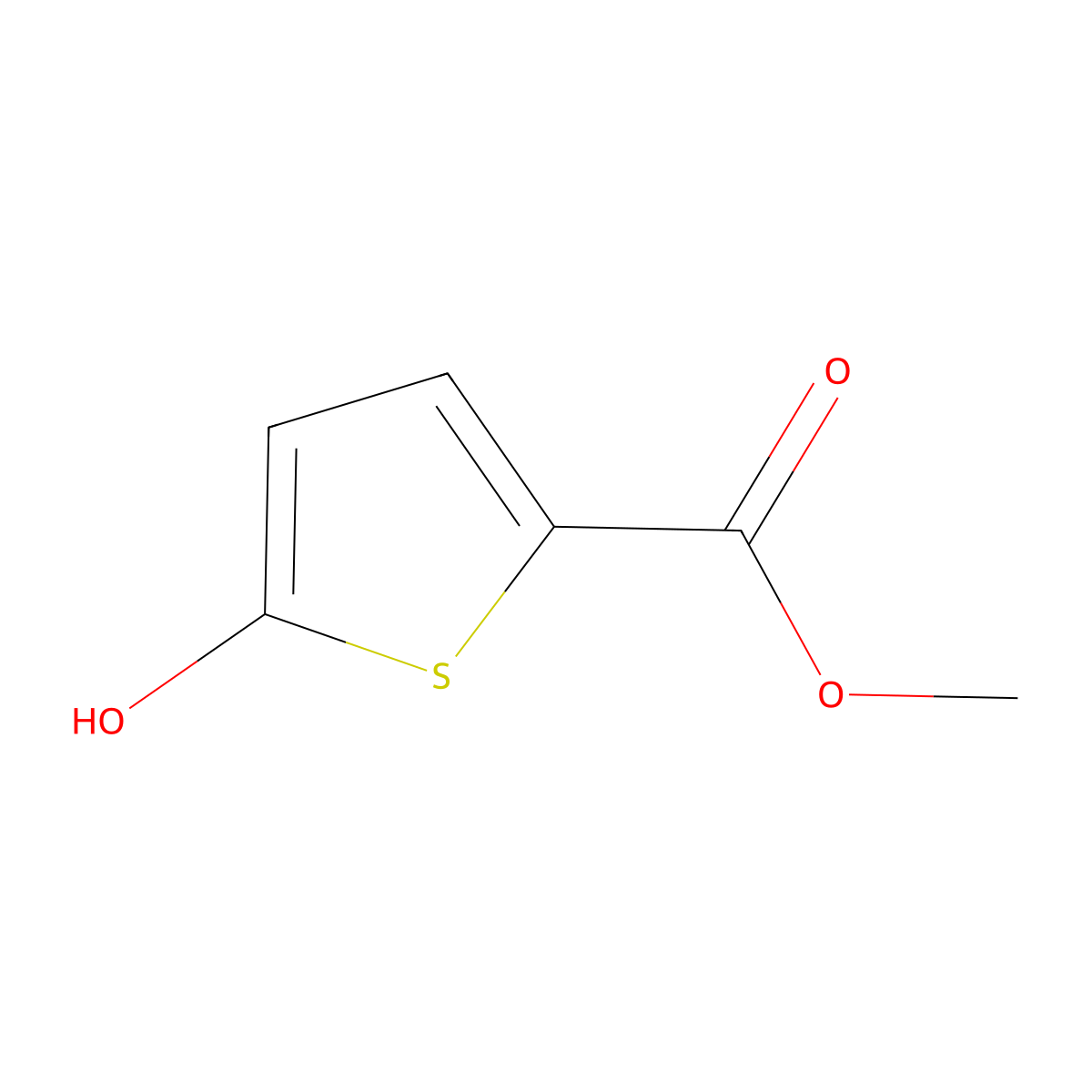 Methyl 5-hydroxythiophene-2-carboxylate molecular structure, CAS 107433-27-2