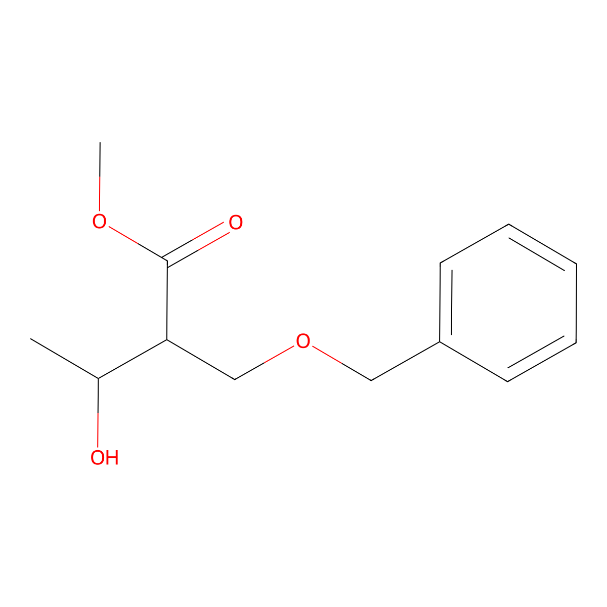 methyl (2R,3R)-2-[(benzyloxy)methyl]-3-hydroxybutanoate molecular structure, CAS 107441-54-3