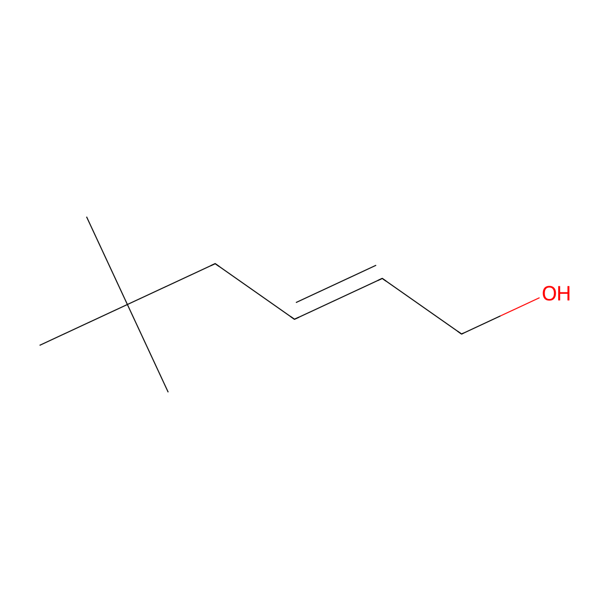 5,5-Dimethylhex-2-en-1-ol molecular structure, CAS 107442-40-0