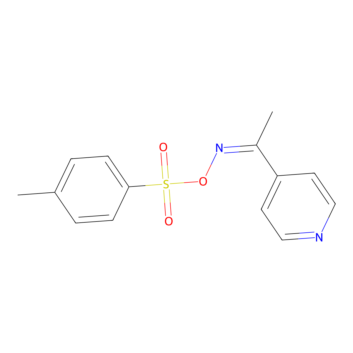 (E)-[1-(pyridin-4-yl)ethylidene]amino 4-methylbenzene-1-sulfonate molecular structure, CAS 107445-22-7