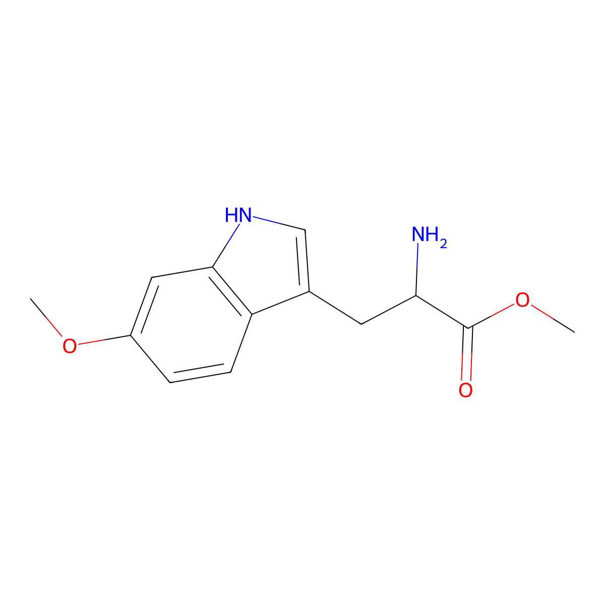(S)-Methyl 2-amino-3-(6-methoxy-1H-indol-3-YL)propanoate molecular structure, CAS 107447-04-1