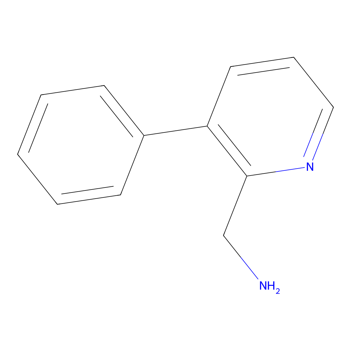 1-(3-Phenylpyridin-2-yl)methanamine molecular structure, CAS 107454-27-3