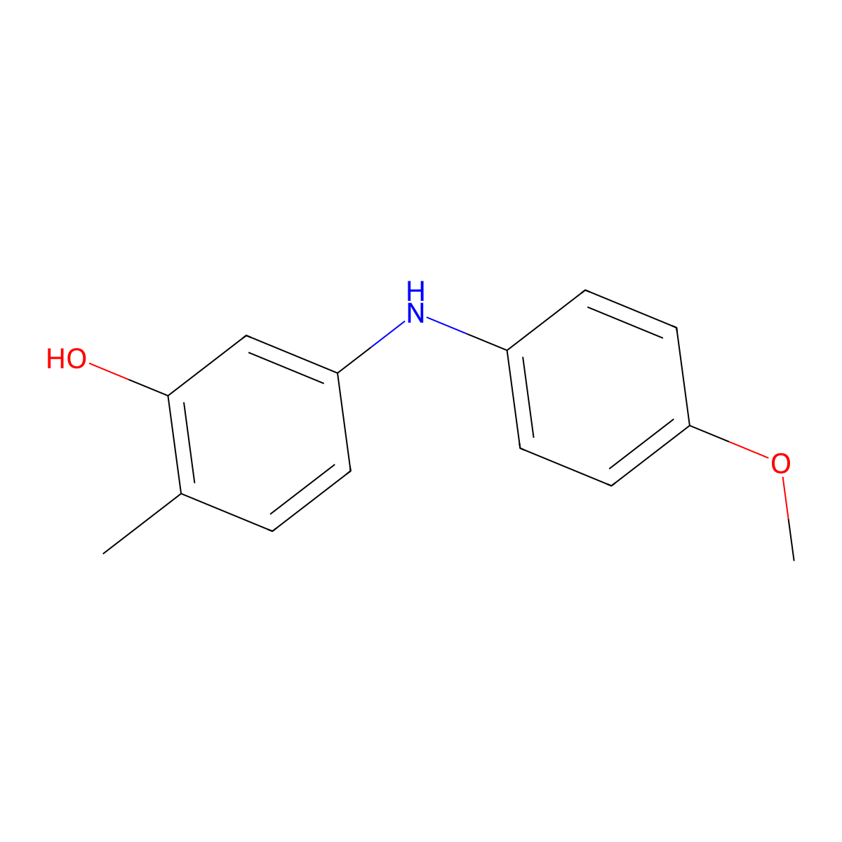 5-[(4-Methoxyphenyl)amino]-2-methylphenol molecular structure, CAS 107455-72-1