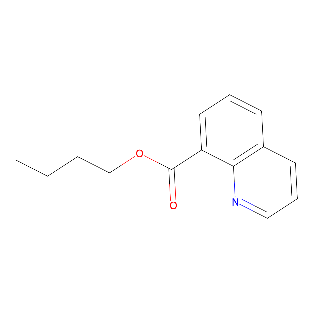 8-Quinolinecarboxylic acid, butyl ester molecular structure, CAS 107456-13-3