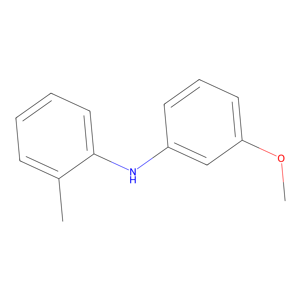 N-(3-methoxyphenyl)-2-methylaniline molecular structure, CAS 107456-48-4