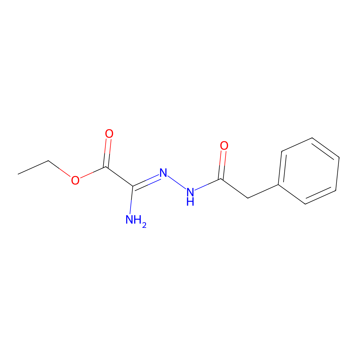 Ethyl 2-imino-2-(2-(2-phenylacetyl)hydrazinyl)acetate molecular structure, CAS 107469-64-7