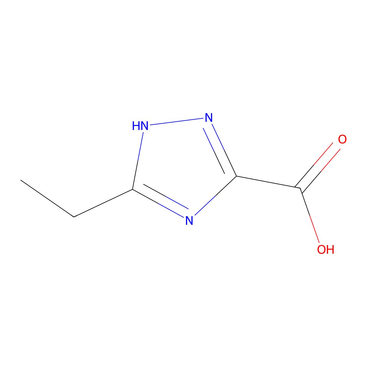 5-Ethyl-4H-1,2,4-triazole-3-carboxylic acid molecular structure, CAS 107469-68-1