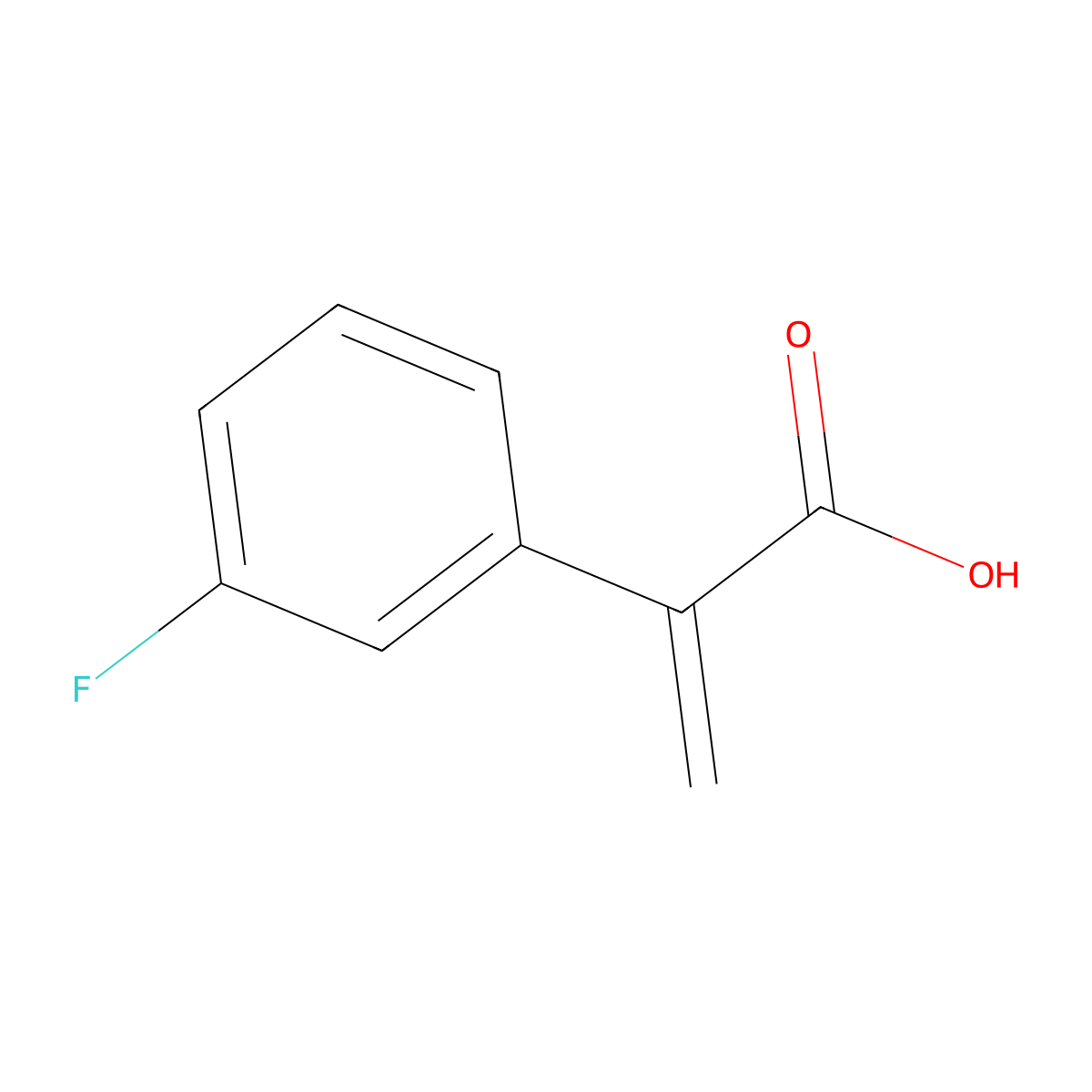 2-(3-Fluorophenyl)prop-2-enoic acid molecular structure, CAS 107473-98-3