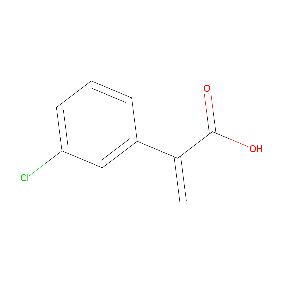 2-(3-Chlorophenyl)prop-2-enoic acid molecular structure, CAS 107473-99-4