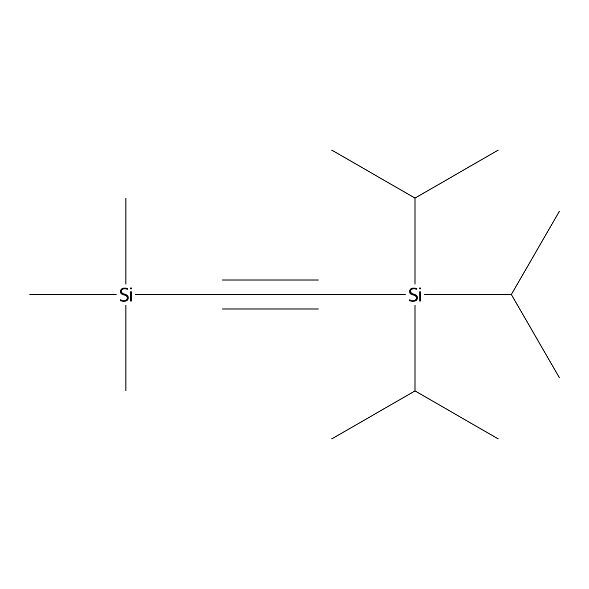 Triisopropyl(2-trimethylsilylethynyl)silane molecular structure, CAS 107474-02-2