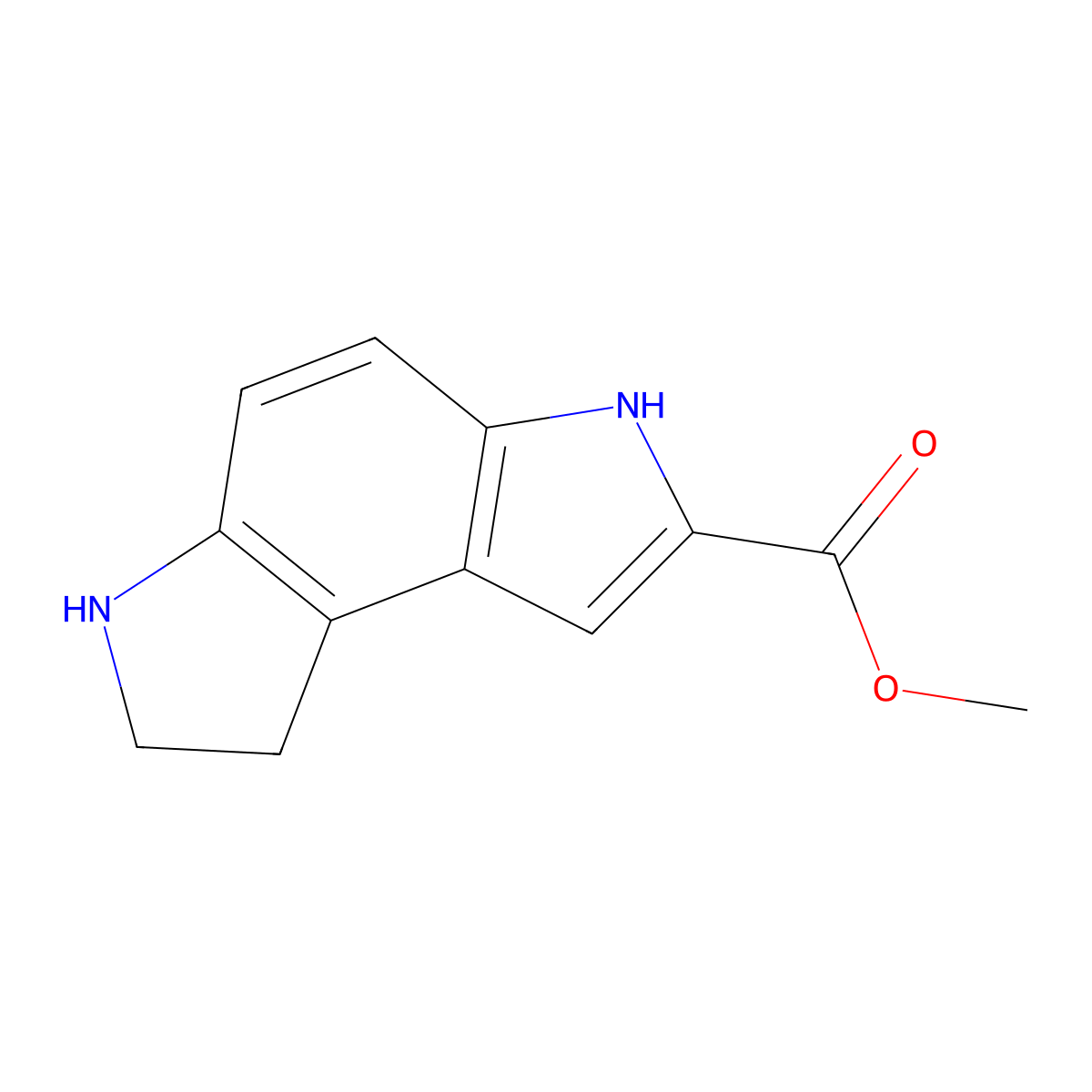 Methyl 3,6,7,8-tetrahydropyrrolo[3,2-e]indole-2-carboxylate molecular structure, CAS 107474-63-5