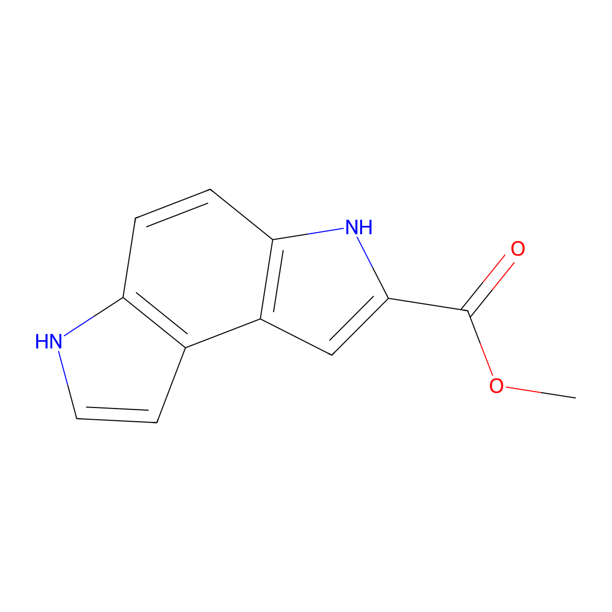 Methyl 3,6-dihydropyrrolo[3,2-e]indole-2-carboxylate molecular structure, CAS 107474-65-7