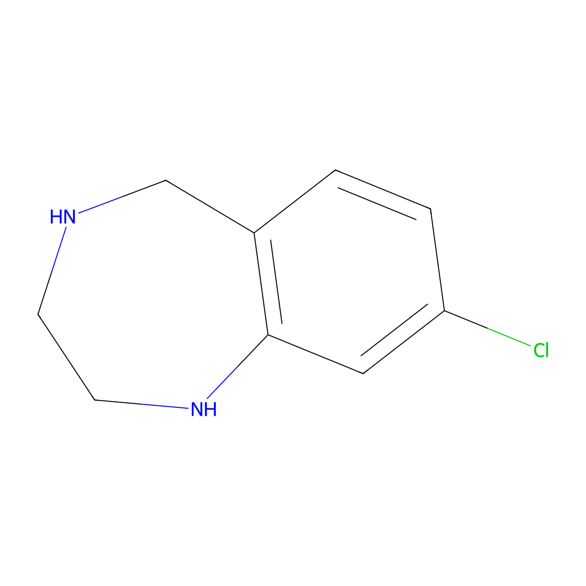 8-Chloro-2,3,4,5-tetrahydro-1H-benzo[e][1,4]diazepine molecular structure, CAS 107479-55-0