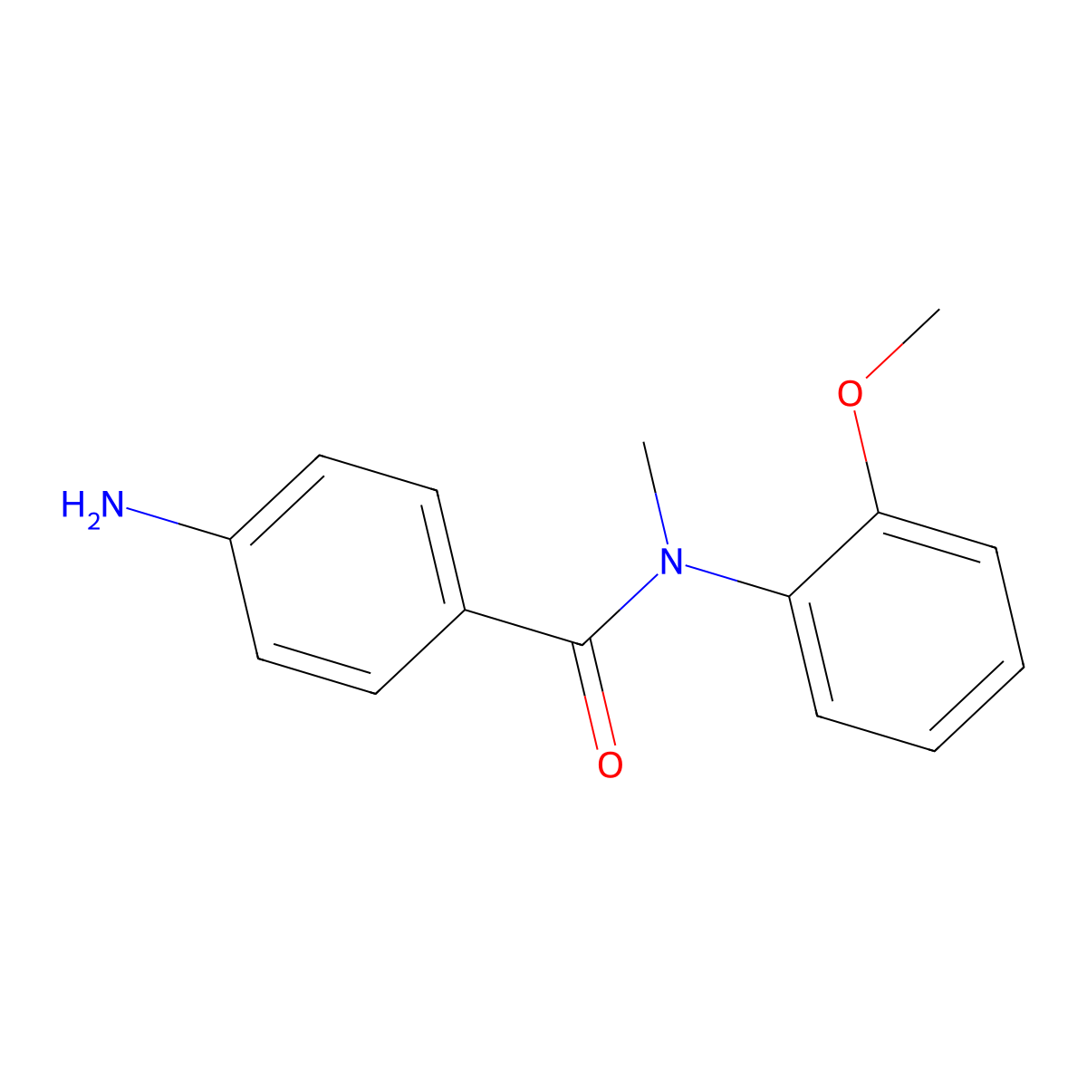 4-Amino-N-(2-methoxyphenyl)-N-methylbenzamide molecular structure, CAS 107480-72-8
