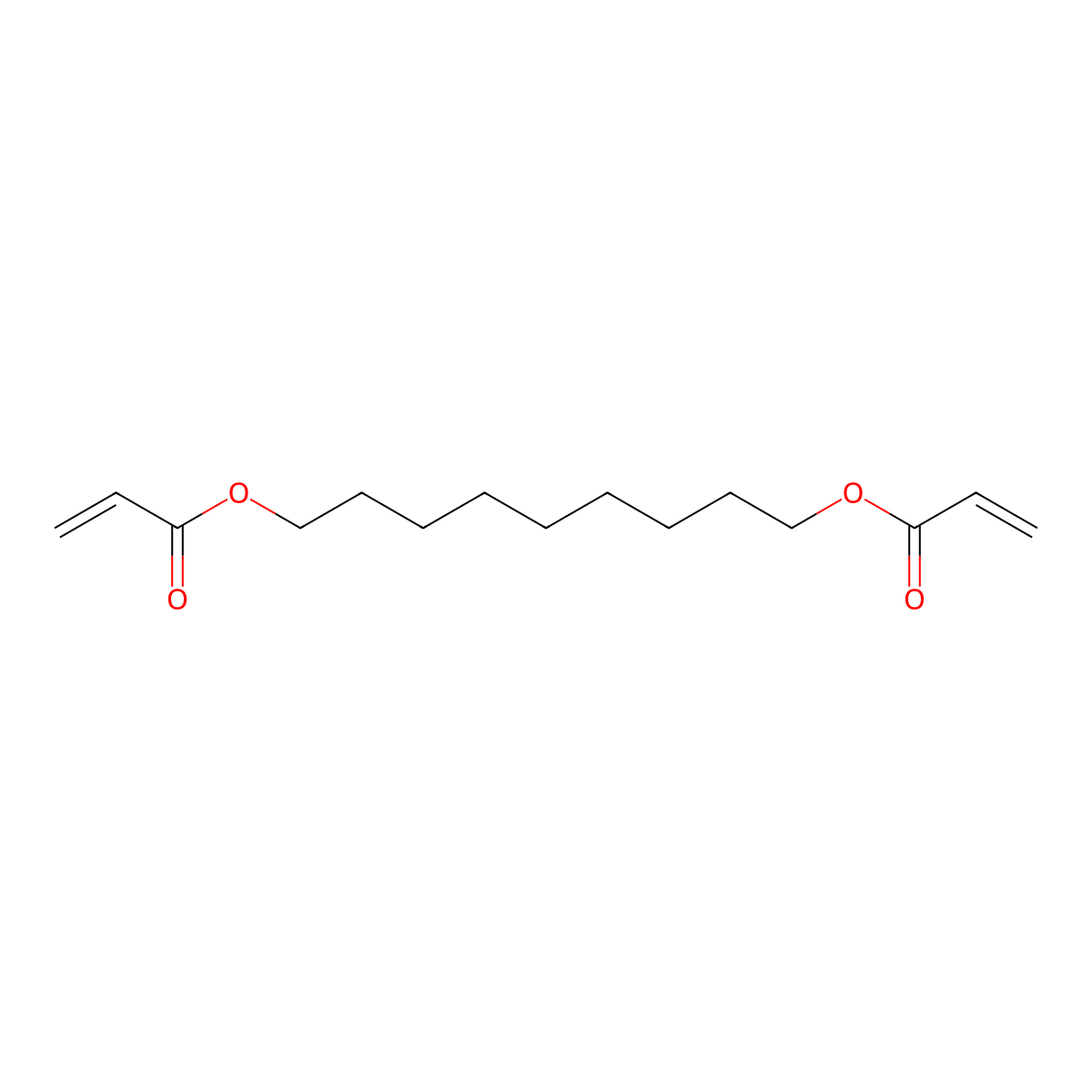 2-Propenoic acid, 1,1'-(1,9-nonanediyl) ester molecular structure, CAS 107481-28-7