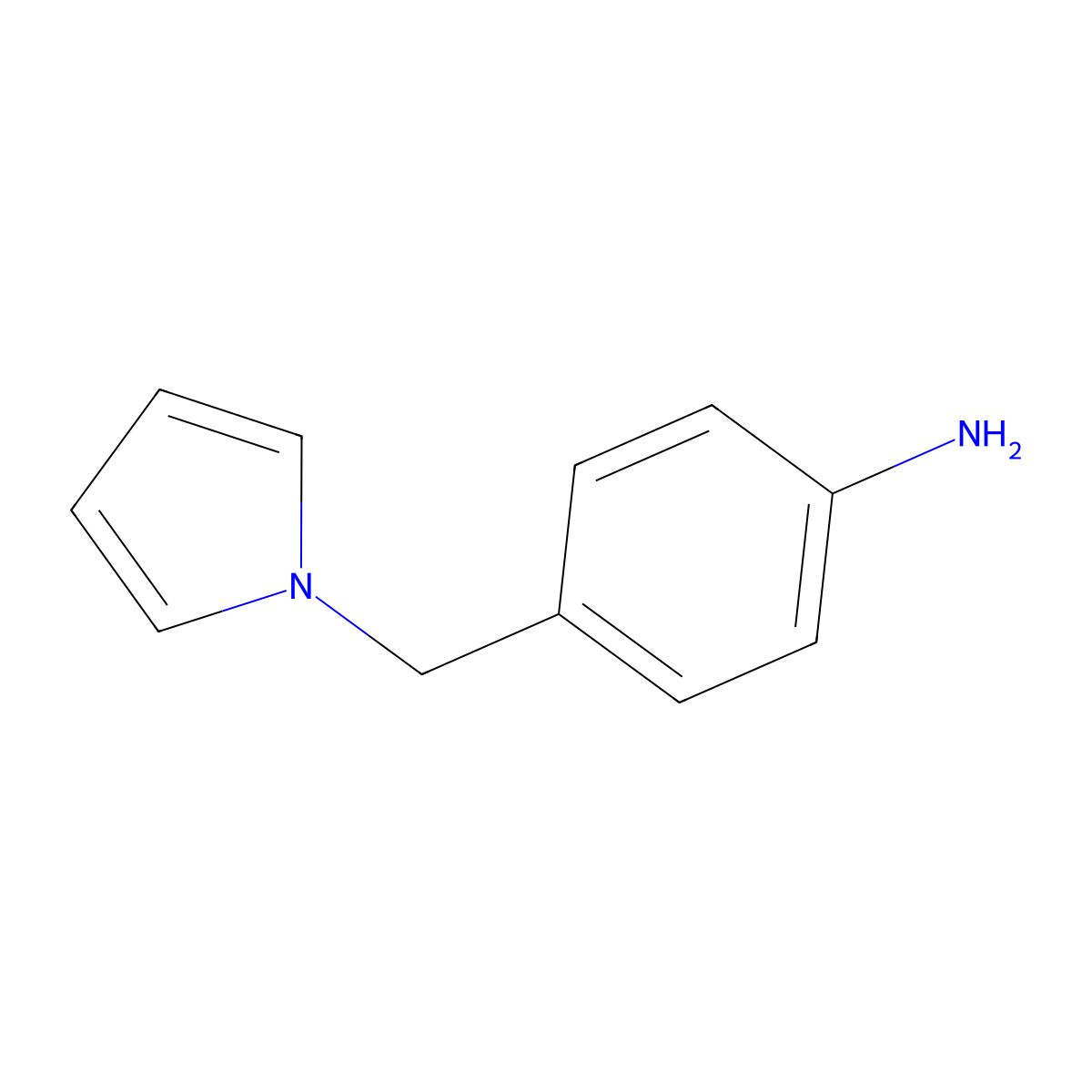 4-(1H-pyrrol-1-ylmethyl)aniline molecular structure, CAS 107484-33-3