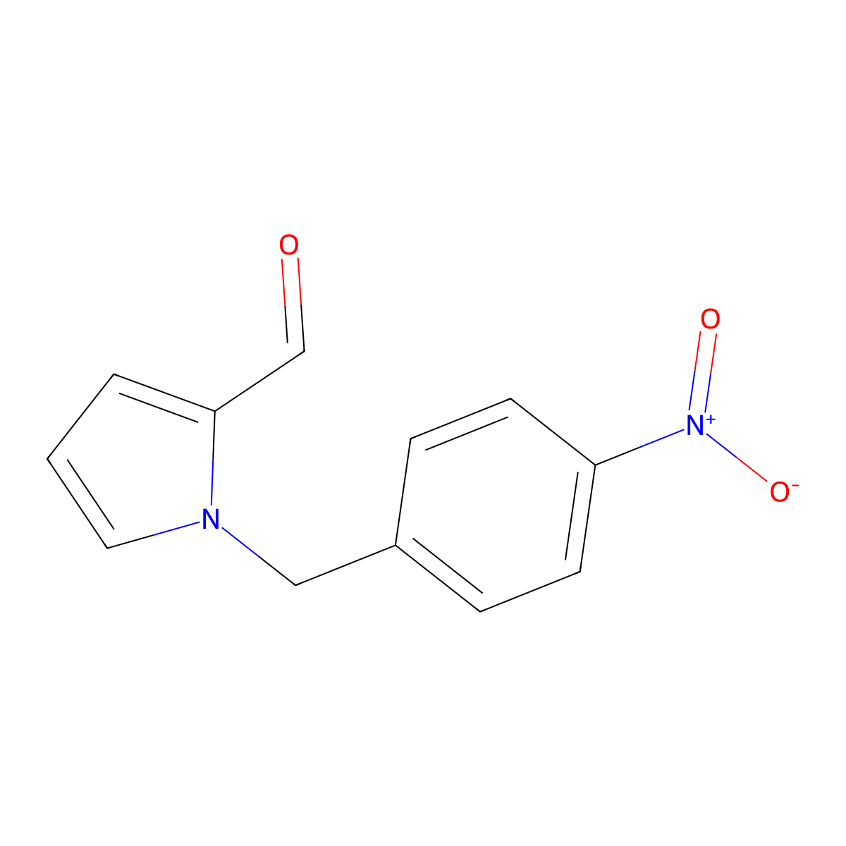1H-Pyrrole-2-carboxaldehyde, 1-[(4-nitrophenyl)methyl]- molecular structure, CAS 107484-34-4