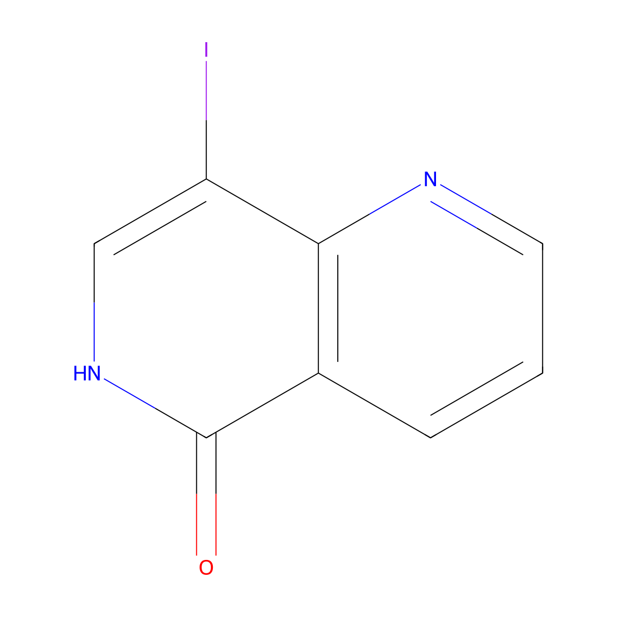 8-iodo-1,6-naphthyridin-5(6H)-one molecular structure, CAS 107484-68-4