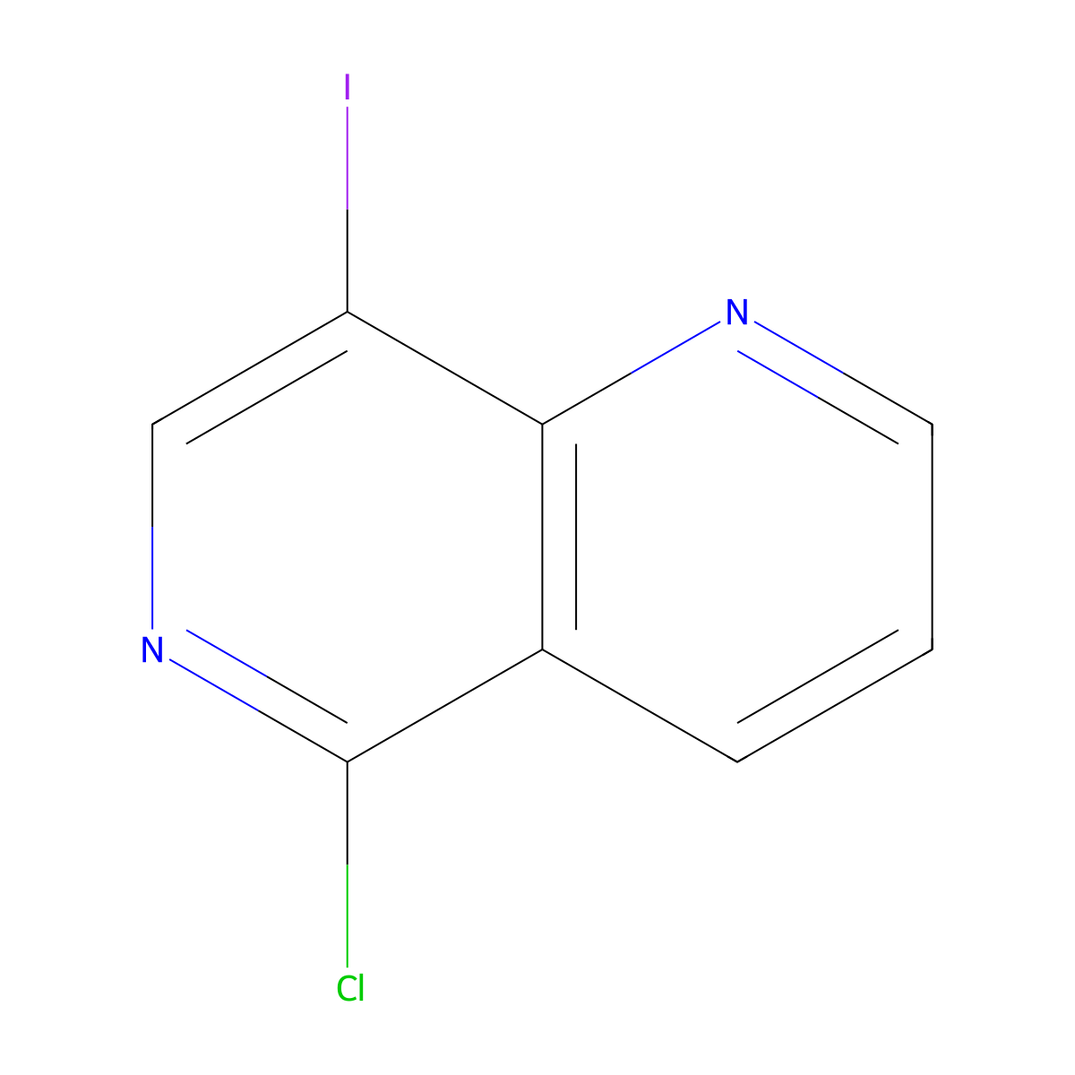5-Chloro-8-iodo-1,6-naphthyridine molecular structure, CAS 107484-69-5