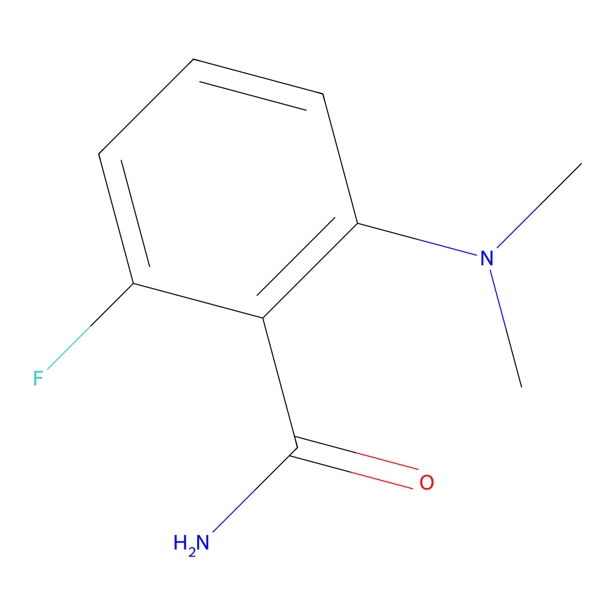 2-(Dimethylamino)-6-fluorobenzamide molecular structure, CAS 107485-44-9
