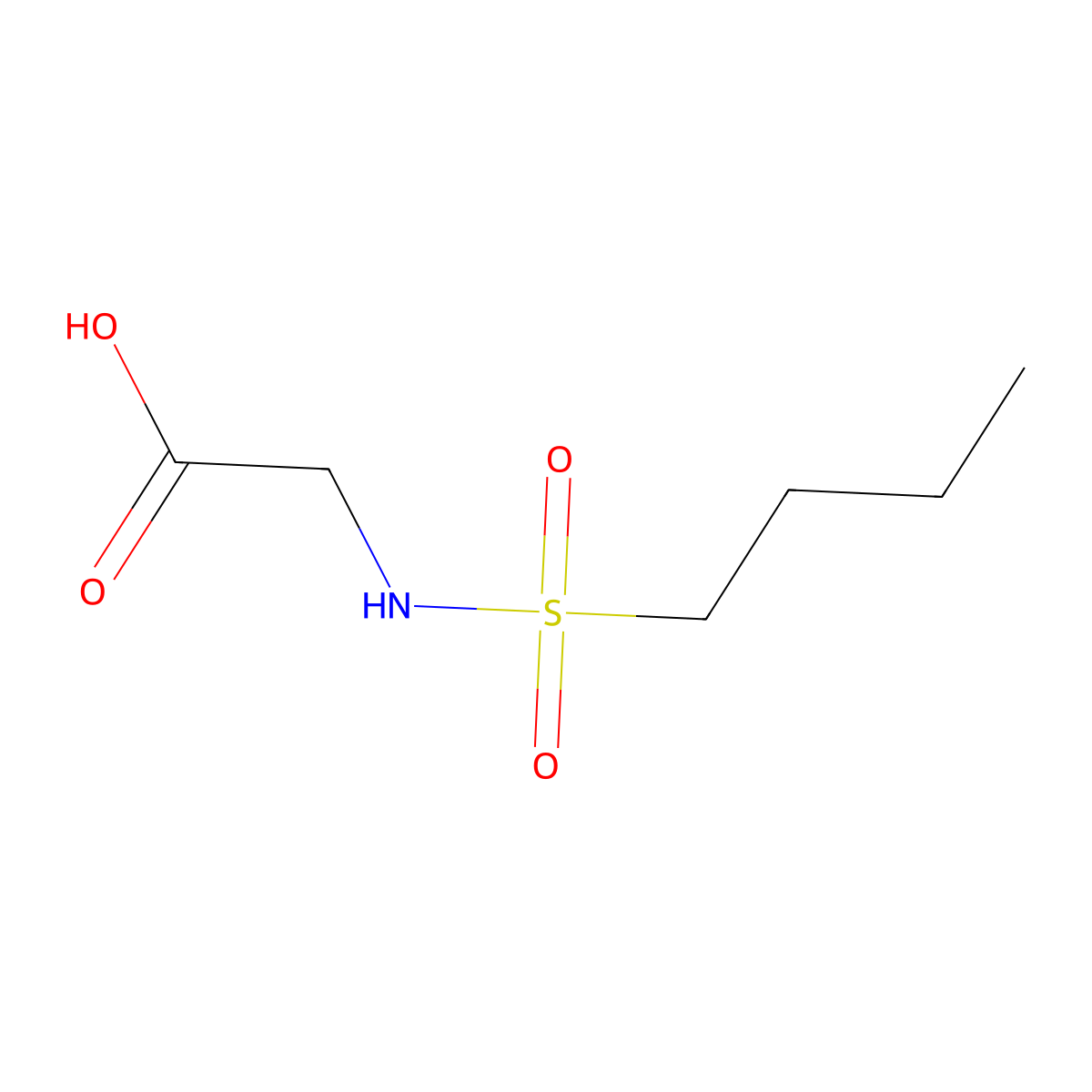 2-(Butane-1-sulfonamido)acetic acid molecular structure, CAS 107491-00-9