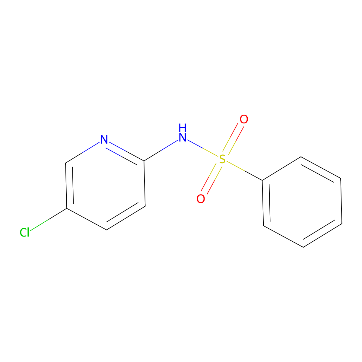 N-(5-chloropyridin-2-yl)benzenesulfonamide molecular structure, CAS 107491-42-9