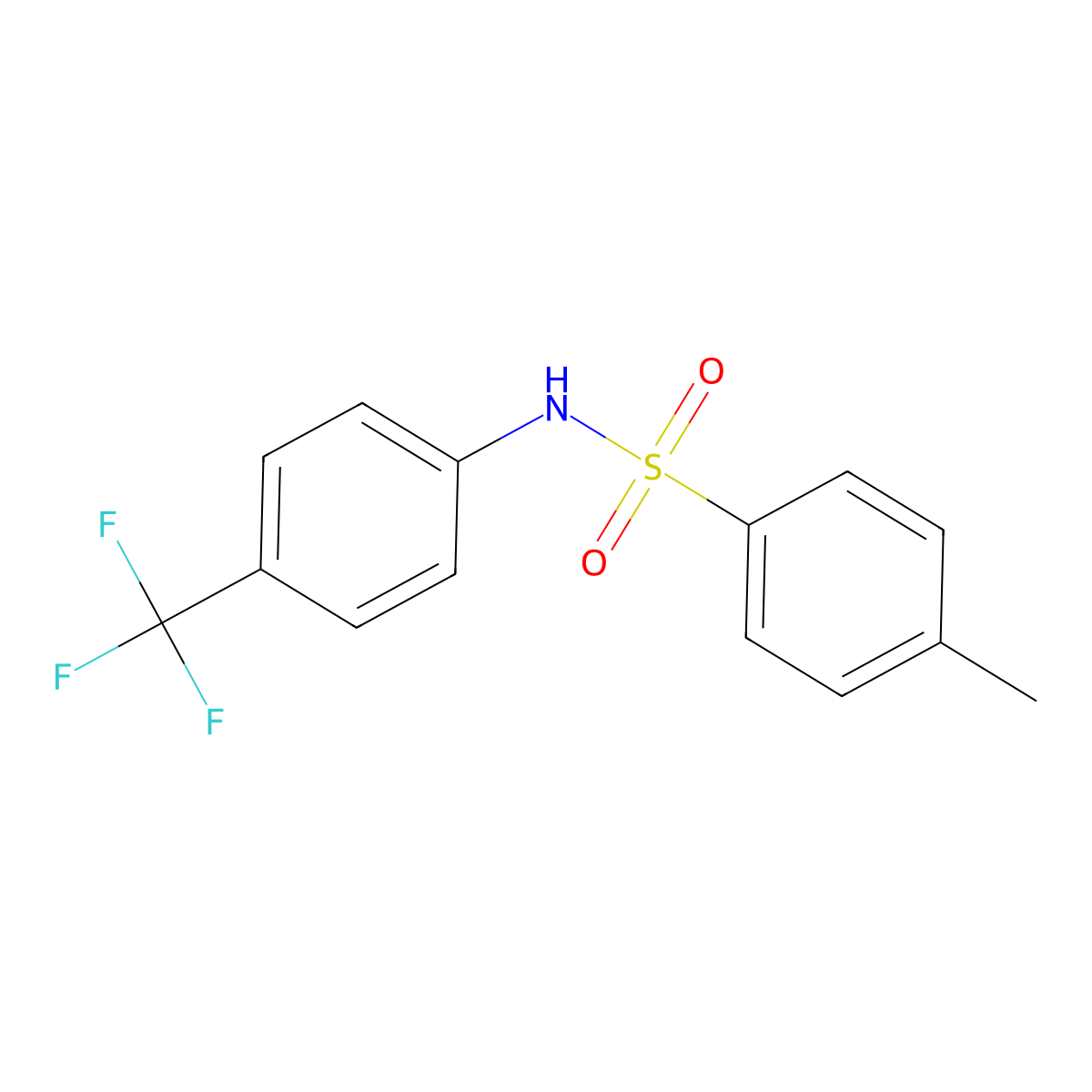 4-Methyl-N-(4-(trifluoromethyl)phenyl)benzenesulfonamide molecular structure, CAS 107491-54-3