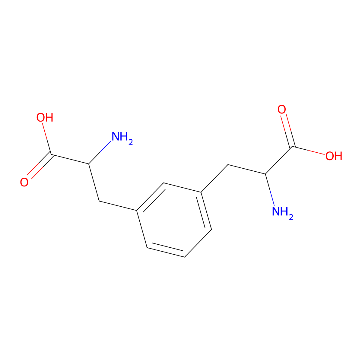 2-Amino-3-[3-(2-amino-2-carboxy-ethyl)-phenyl]-propionic acid molecular structure, CAS 107497-22-3