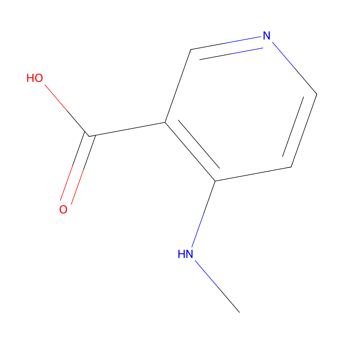 4-(Methylamino)nicotinic acid molecular structure, CAS 1075-09-8