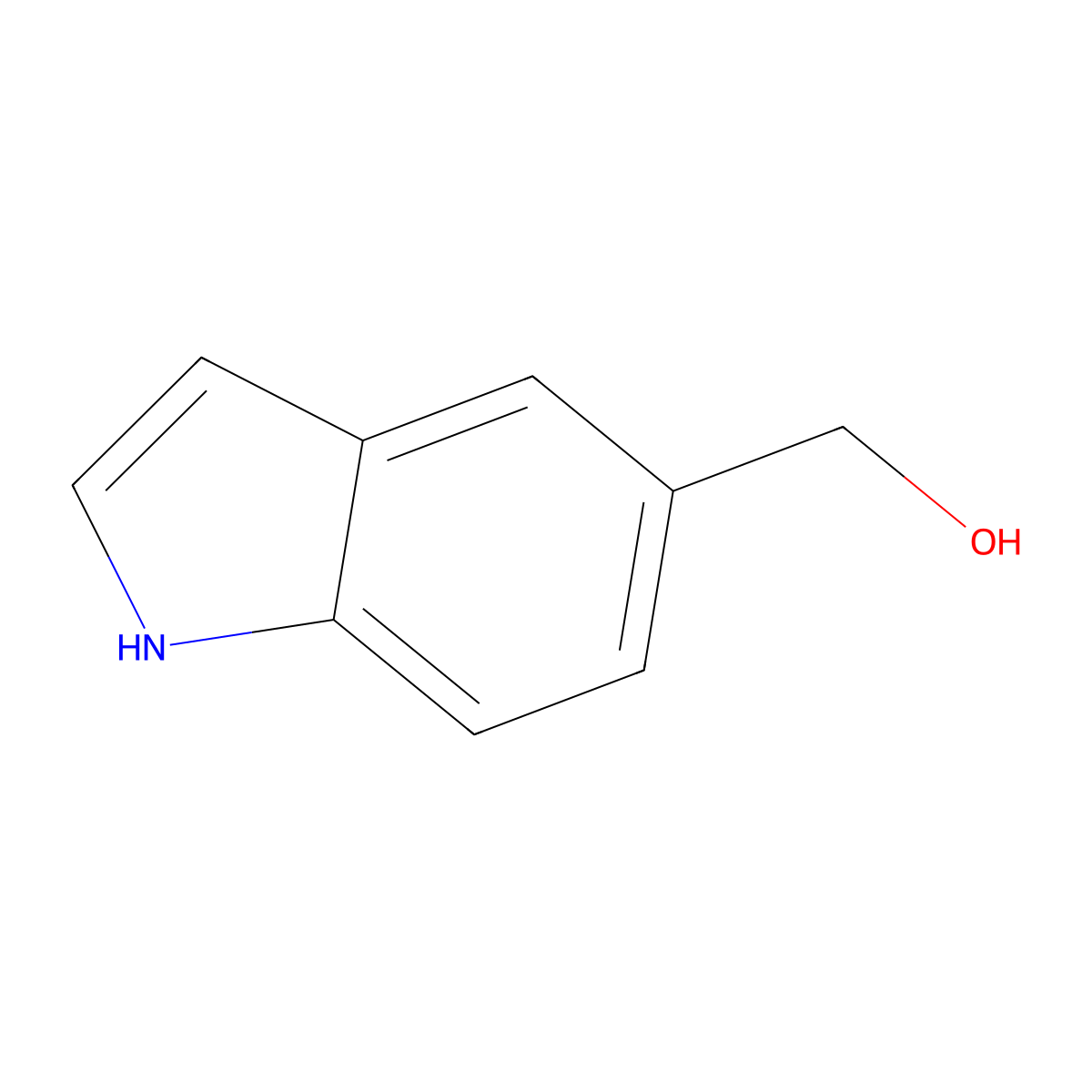 (1H-indol-5-yl)methanol molecular structure, CAS 1075-25-8