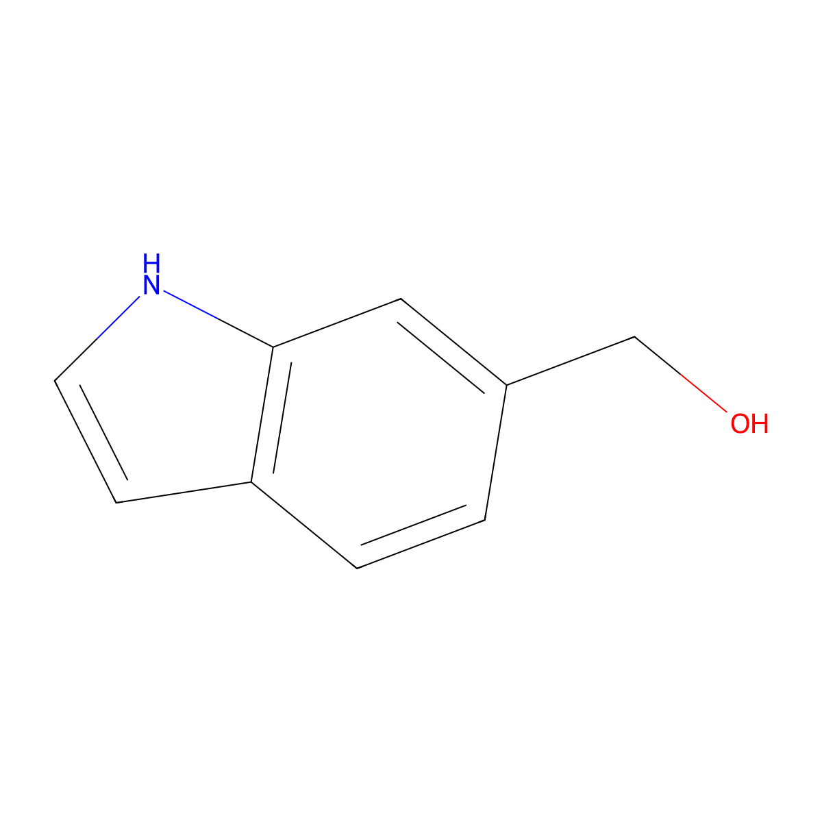 6-Hydroxymethylindole molecular structure, CAS 1075-26-9