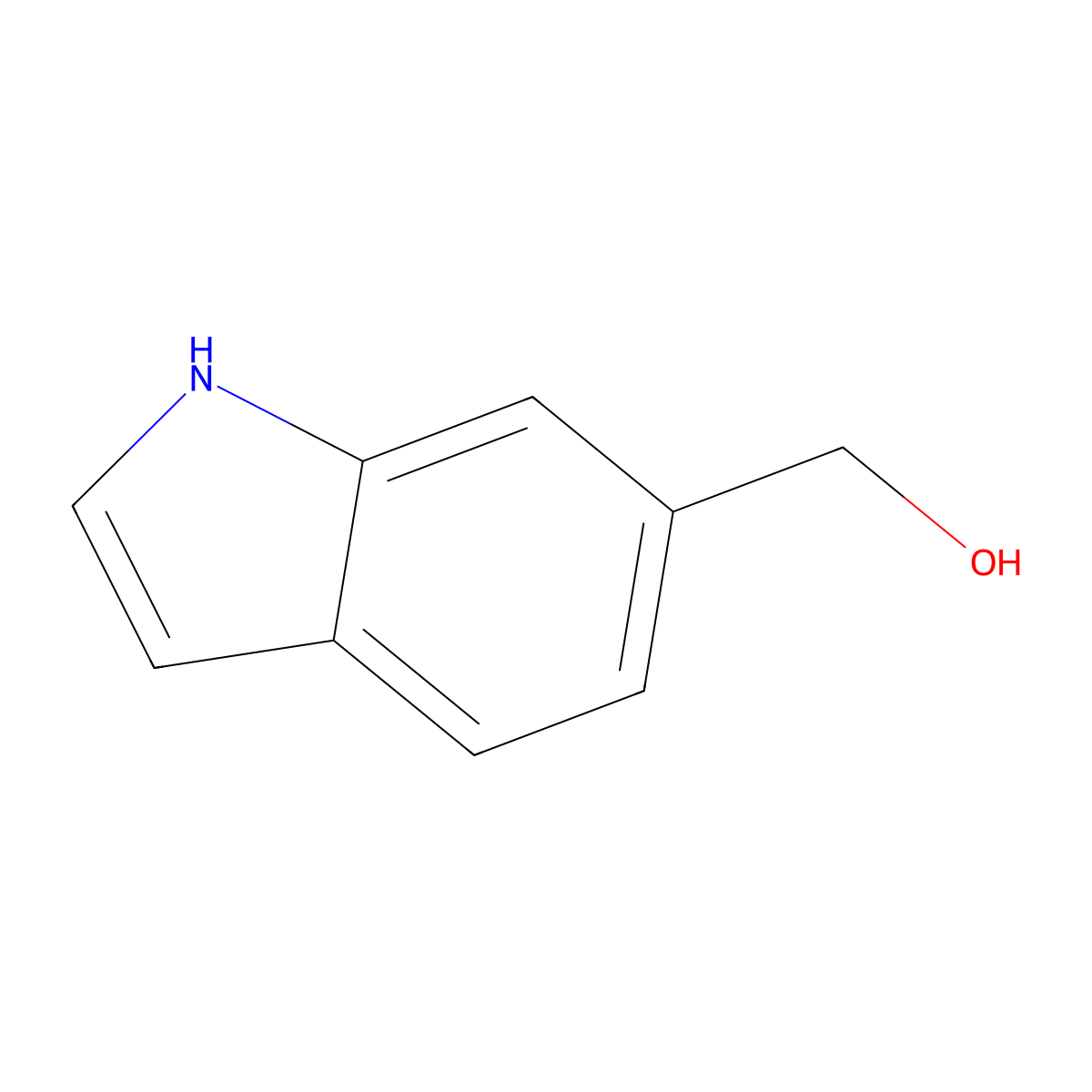 6-Hydroxymethylindole molecular structure, CAS 1075-26-9