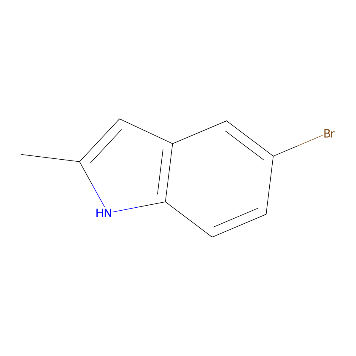 5-Bromo-2-methylindole molecular structure, CAS 1075-34-9