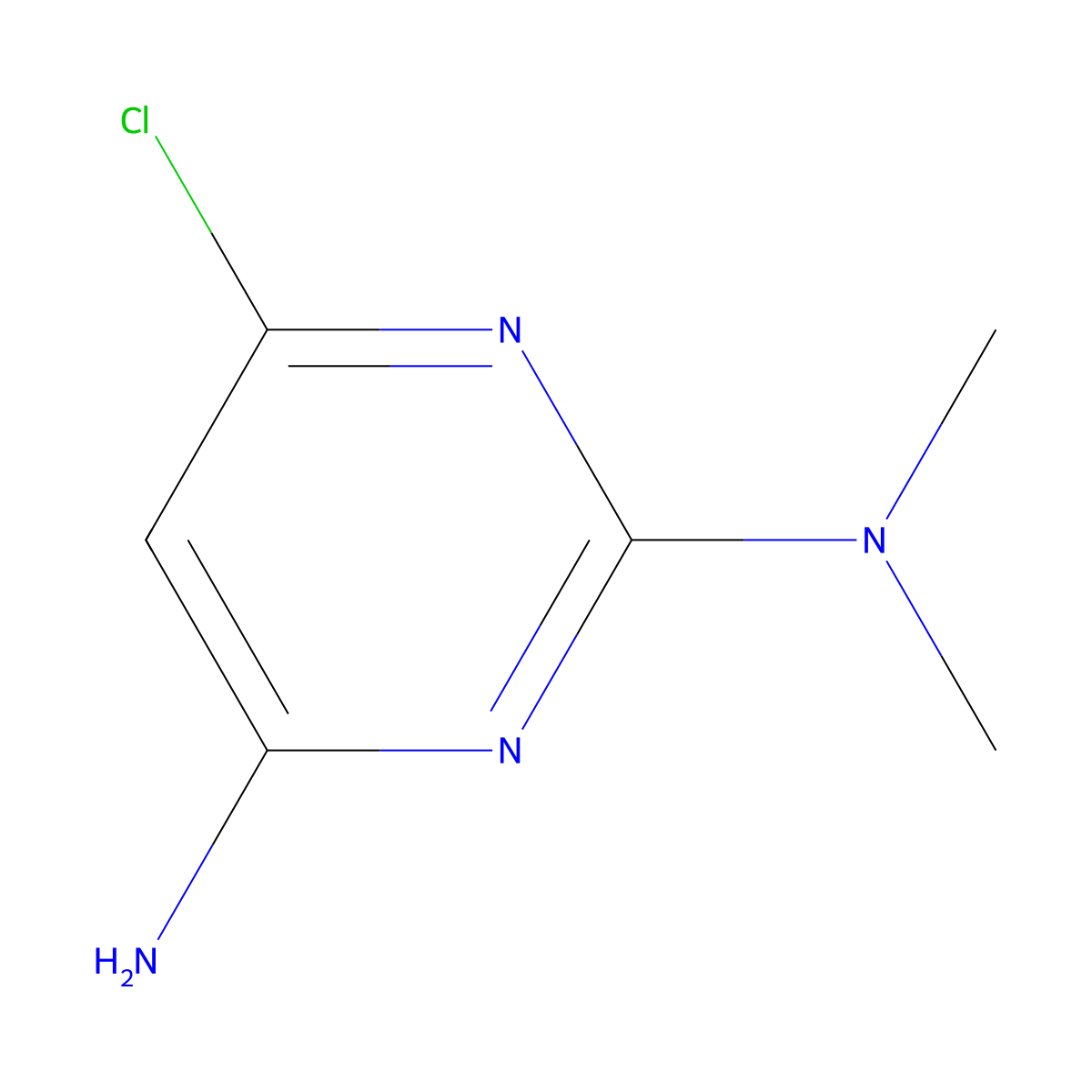 6-Chloro-N2,N2-dimethylpyrimidine-2,4-diamine molecular structure, CAS 1075-39-4