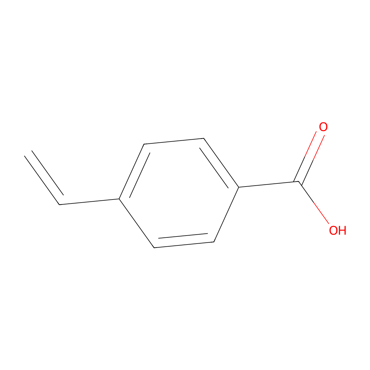4-Vinylbenzoic acid molecular structure, CAS 1075-49-6