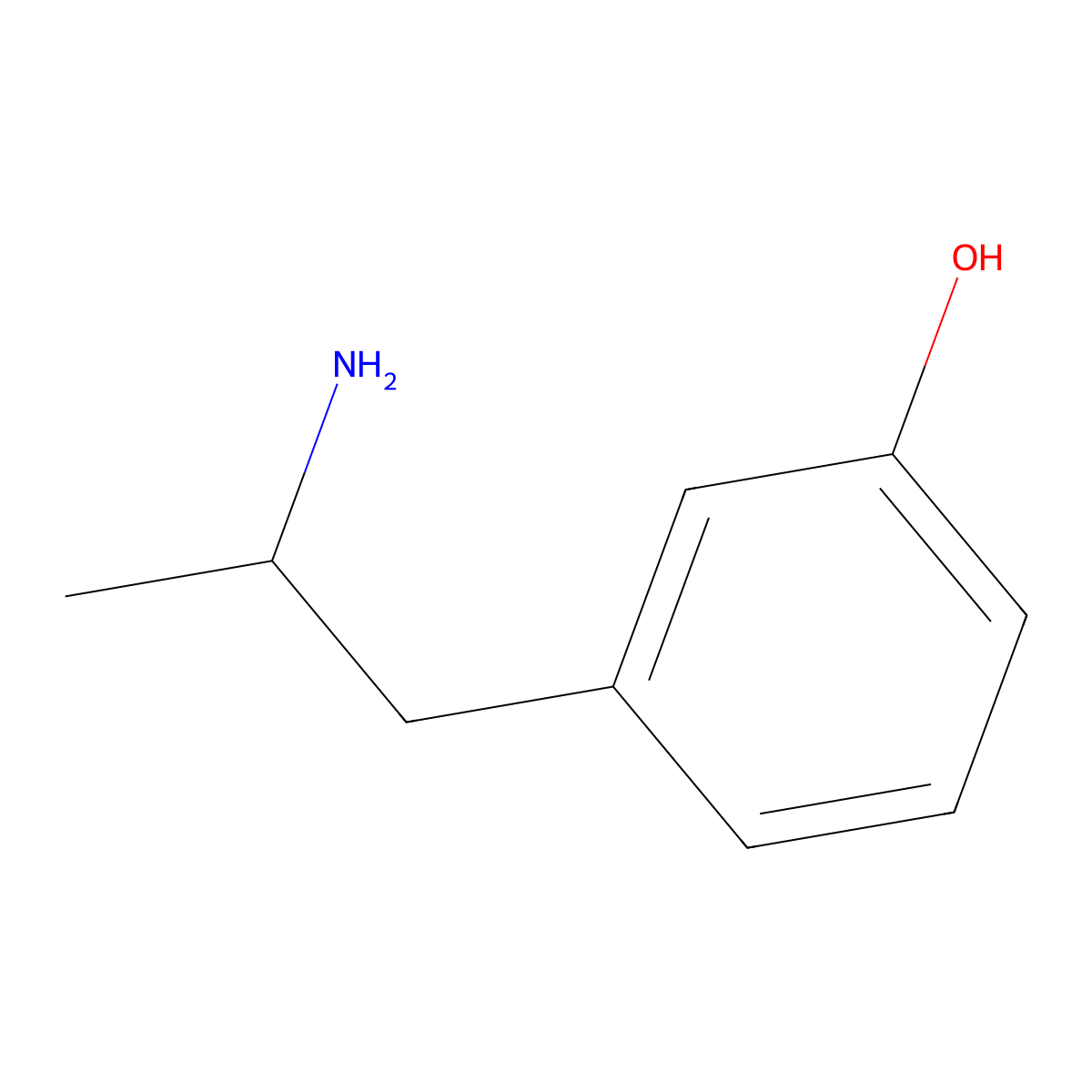 3-(2-Aminopropyl)phenol molecular structure, CAS 1075-61-2