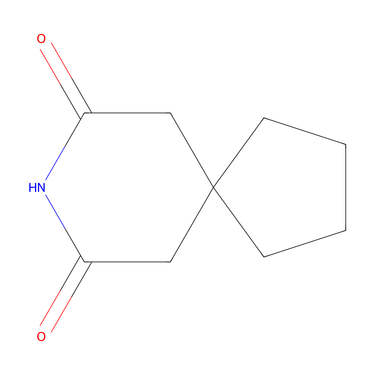 8-Azaspiro(4.5)decane-7,9-dione molecular structure, CAS 1075-89-4