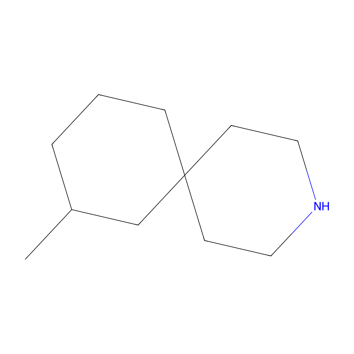 10-Methyl-3-azaspiro[5.5]undecane molecular structure, CAS 1075-90-7