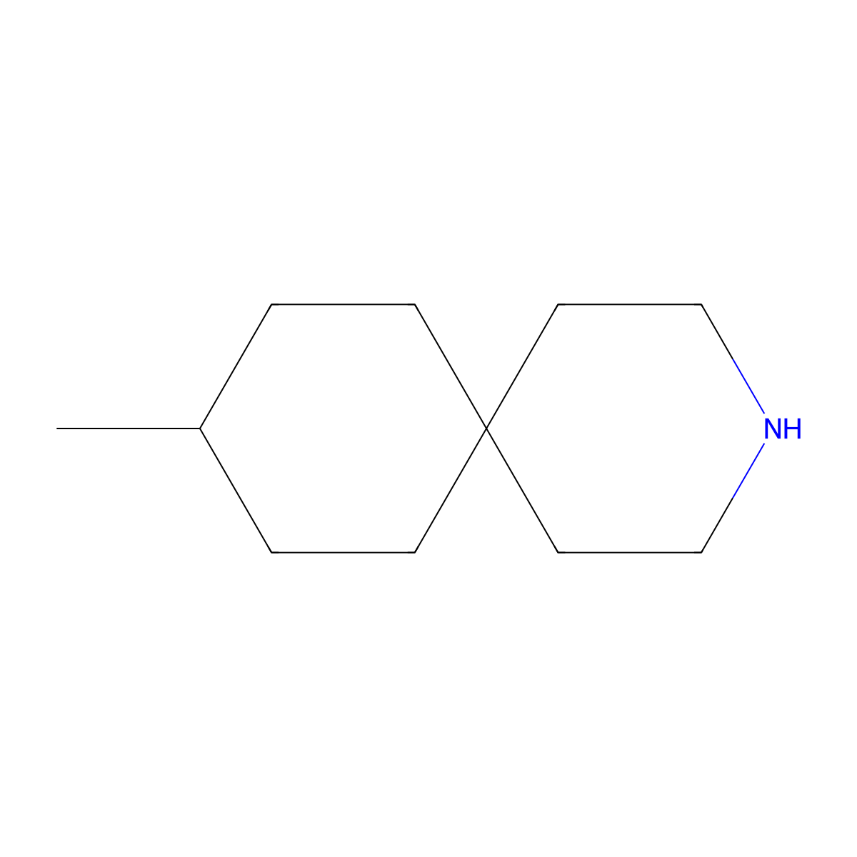 9-Methyl-3-azaspiro[5.5]undecane molecular structure, CAS 1075-94-1