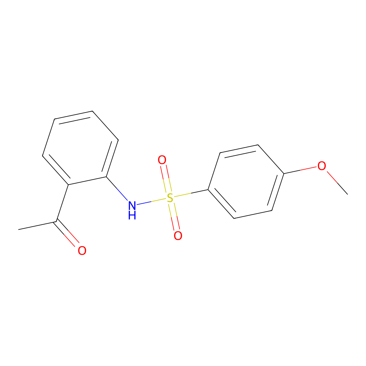 N-(2-acetylphenyl)-4-methoxybenzenesulfonamide molecular structure, CAS 107506-24-1