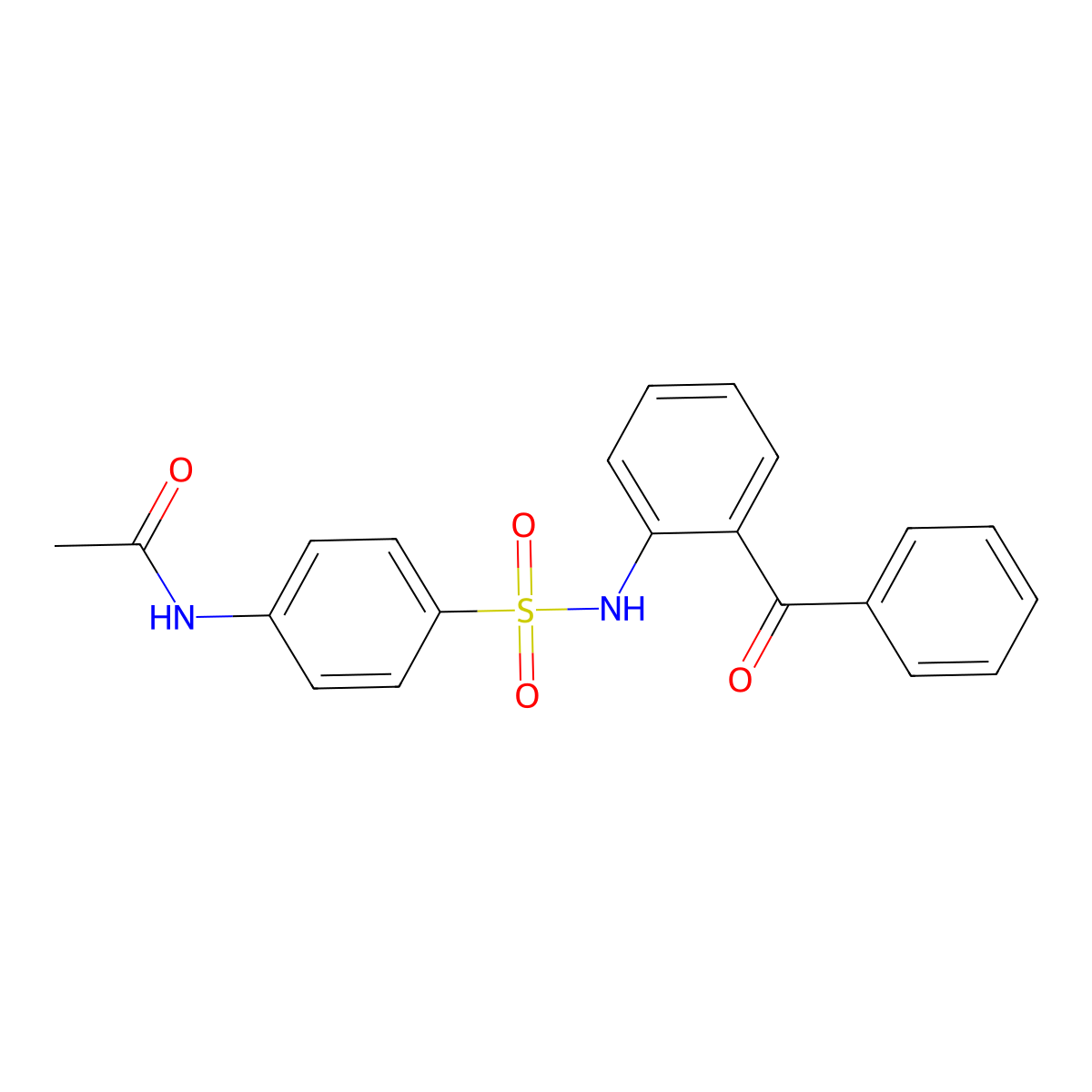 N-(4-((2-Benzoylanilino)sulfonyl)phenyl)acetamide molecular structure, CAS 107506-26-3