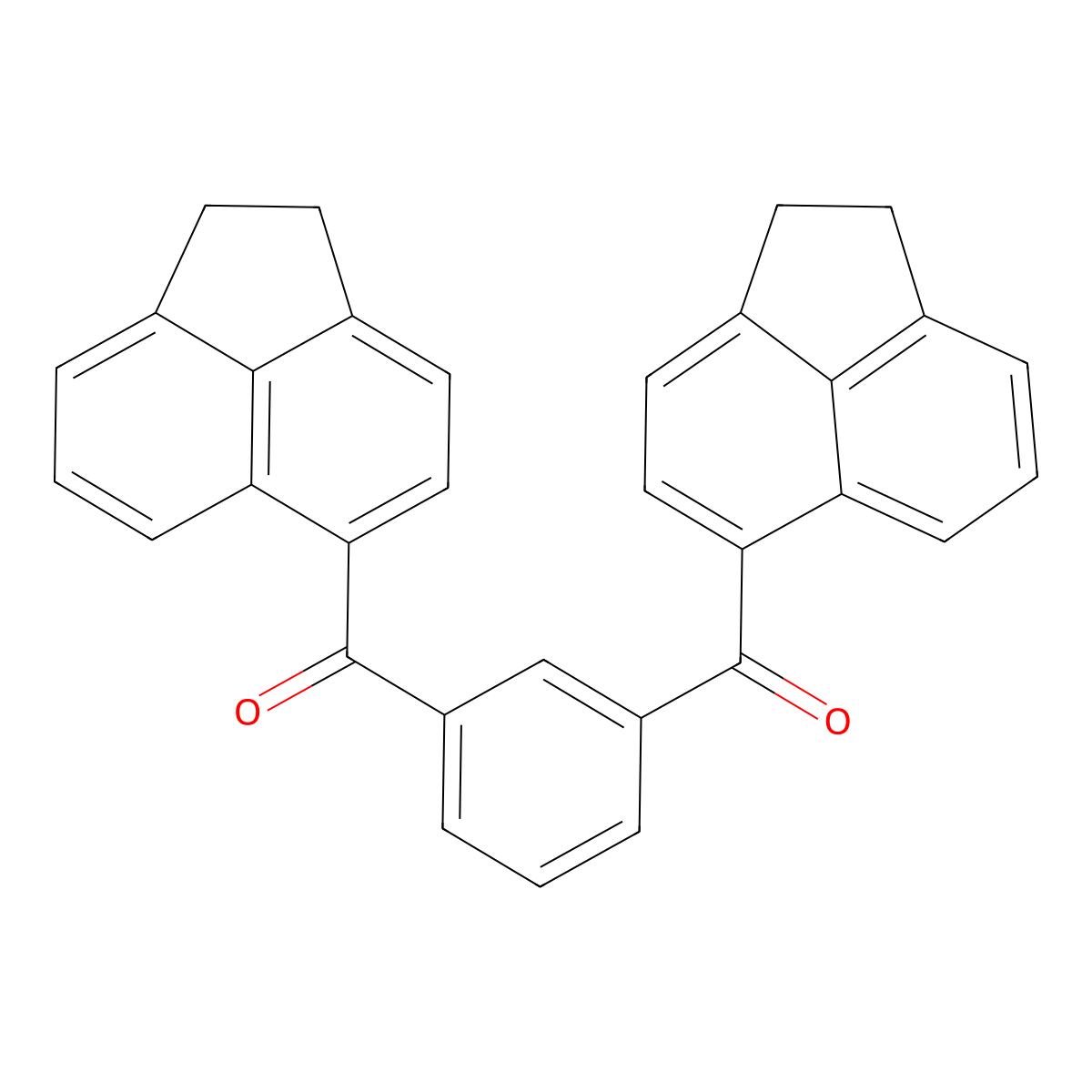 Methanone, 1,3-phenylenebis[(1,2-dihydro-5-acenaphthylenyl)- molecular structure, CAS 107508-60-1
