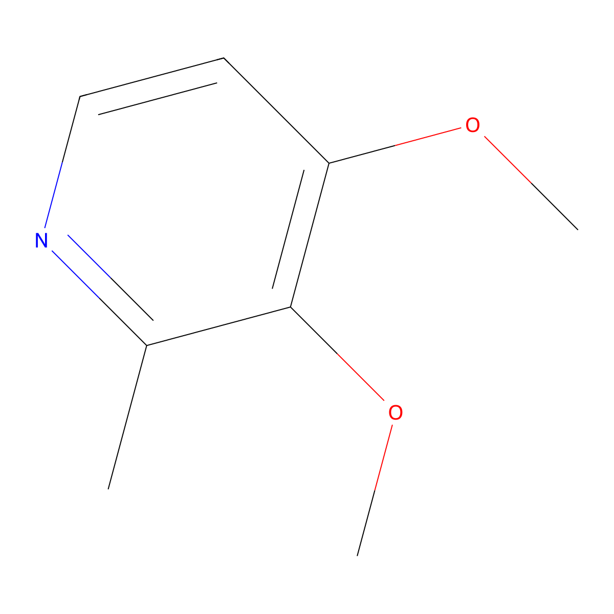3,4-Dimethoxy-2-methylpyridine molecular structure, CAS 107512-35-6