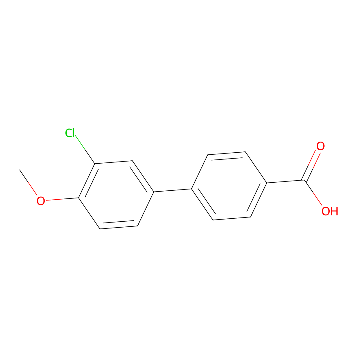 4-(3-Chloro-4-methoxyphenyl)benzoic acid molecular structure, CAS 107517-13-5